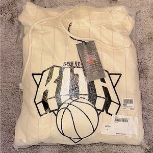 Kith for the New York Knicks NY Pinstripe Williams III Sandrift Hoodie Size S
